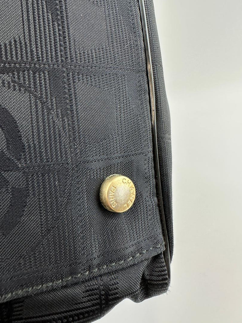 CC Logo Travel Line Tote Bag Black Nylon