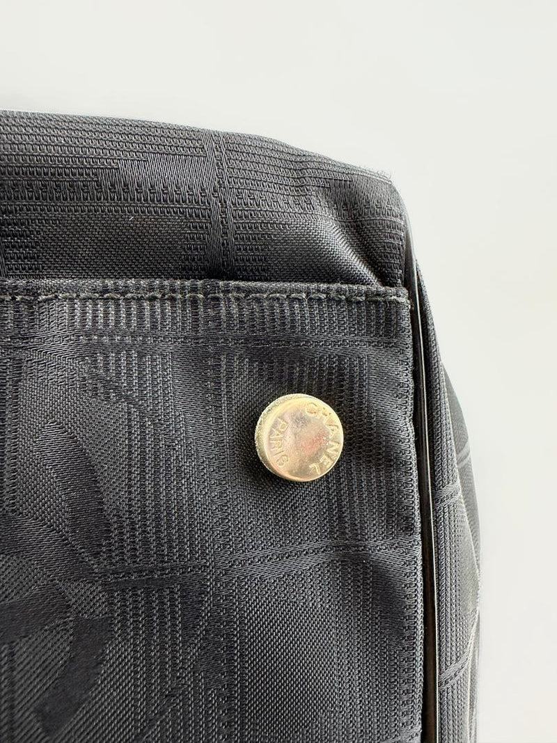 CC Logo Travel Line Tote Bag Black Nylon