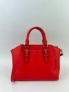 Red Saffiano Leather Satchel Bag