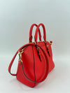 Red Saffiano Leather Satchel Bag