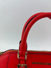 Red Saffiano Leather Satchel Bag