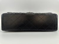 Maxi Classic Double Flap in Black Lambskin SHW