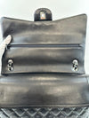 Maxi Classic Double Flap in Black Lambskin SHW