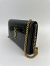 Medium Kate WOC in Black Patent Crocodile Embossed GHW