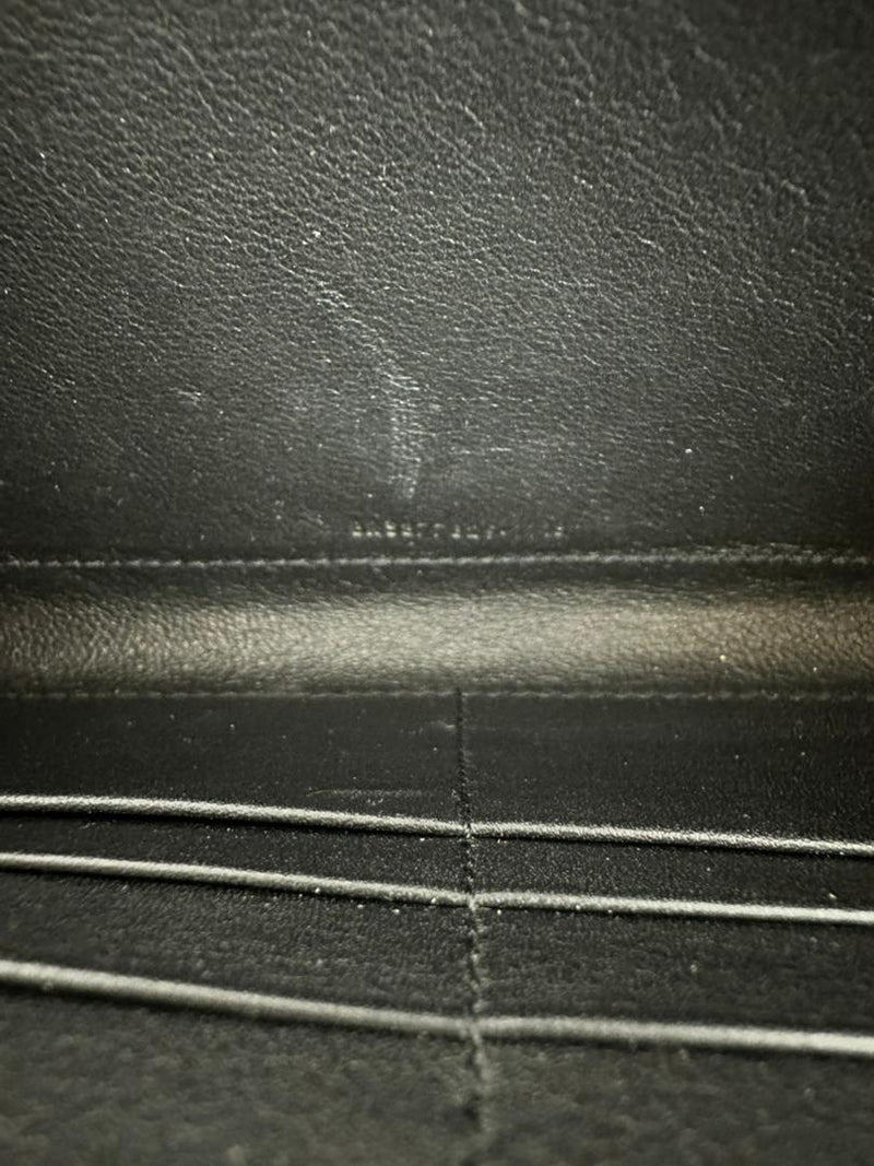 Medium Kate WOC in Black Patent Crocodile Embossed GHW