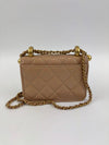 Perfect Fit Beige Coin Purse With Chain GHW