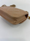 Perfect Fit Beige Coin Purse With Chain GHW