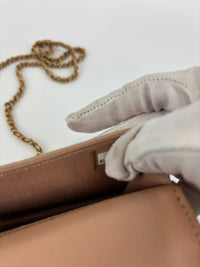 Perfect Fit Beige Coin Purse With Chain GHW