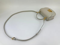 Mini Besace Clea in Chalk Shiny Calfskin