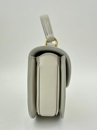 Mini Besace Clea in Chalk Shiny Calfskin