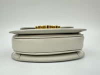 Mini Besace Clea in Chalk Shiny Calfskin