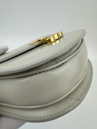 Mini Besace Clea in Chalk Shiny Calfskin