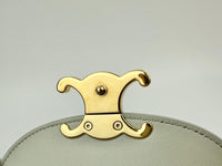 Mini Besace Clea in Chalk Shiny Calfskin