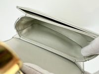 Mini Besace Clea in Chalk Shiny Calfskin