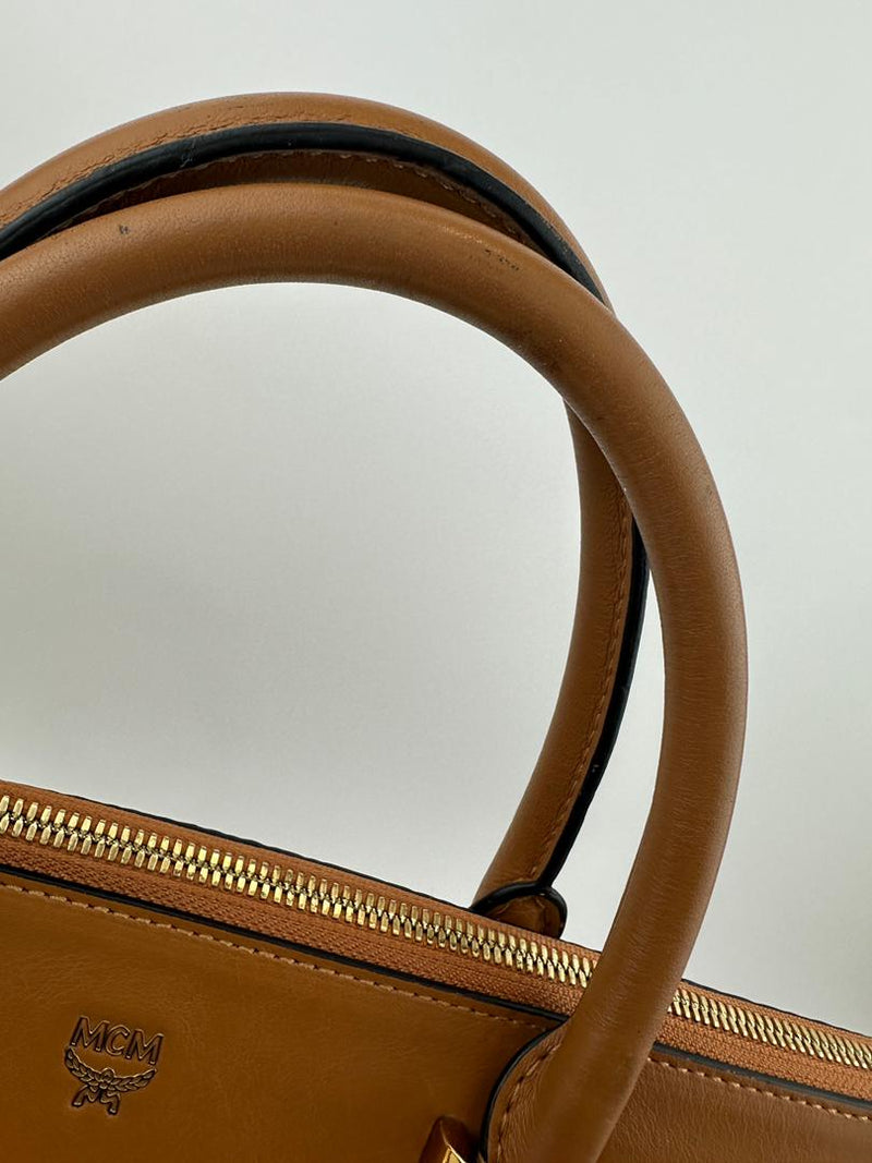 Ottomar Briefcase in Visetos Cognac