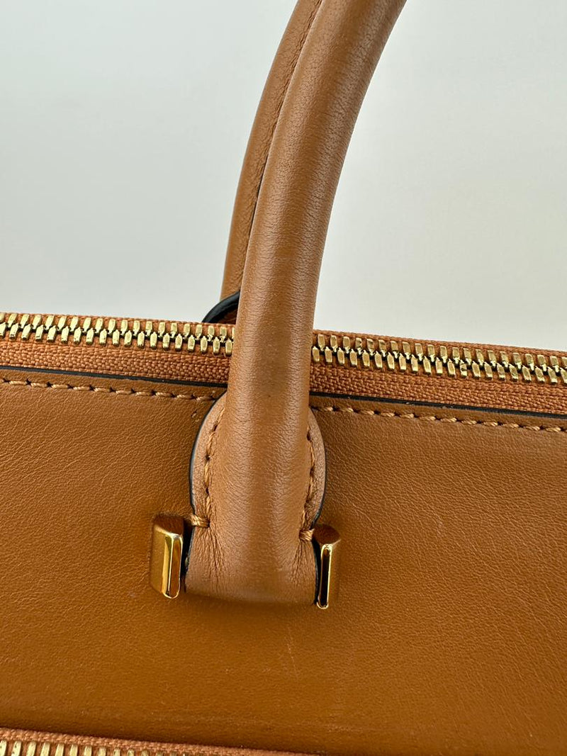 Ottomar Briefcase in Visetos Cognac