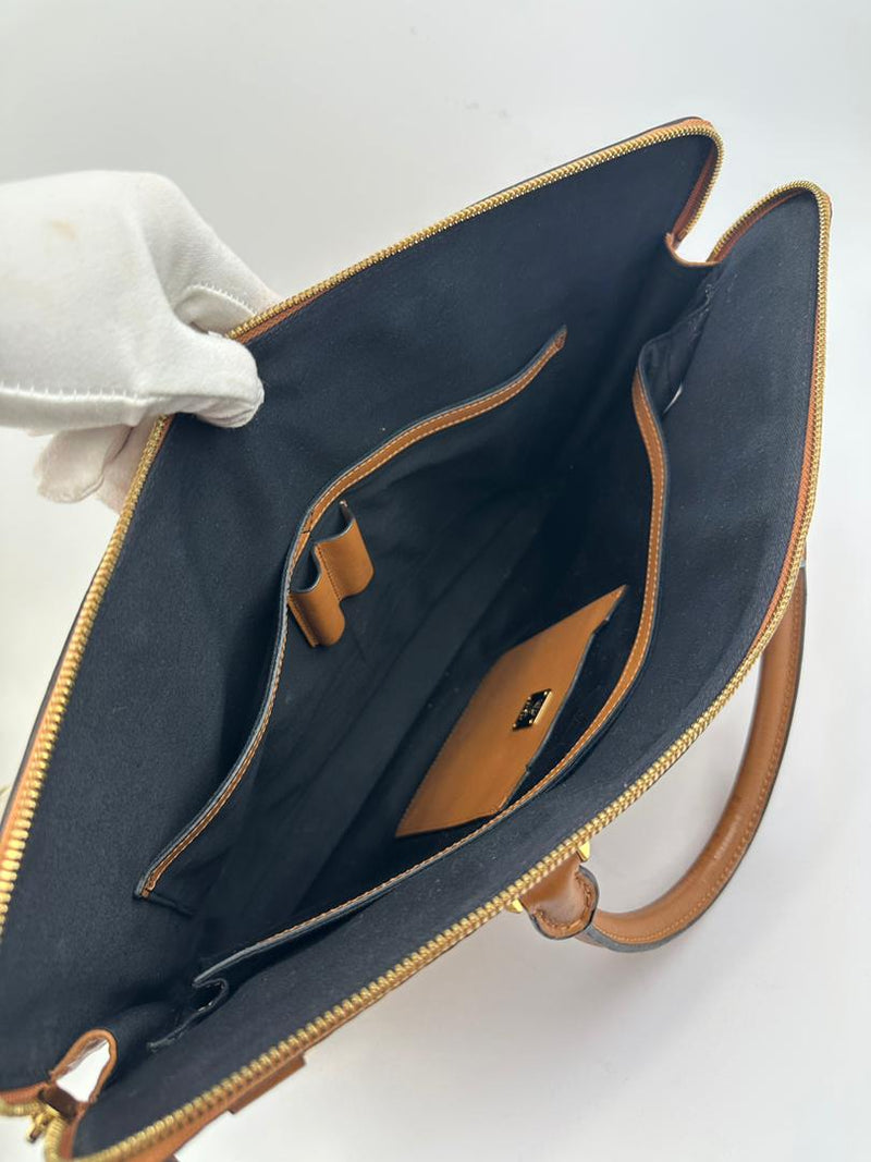 Ottomar Briefcase in Visetos Cognac