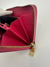 Otl Portefeuille Leather Zip Around Wallet in Fuschia