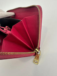 Otl Portefeuille Leather Zip Around Wallet in Fuschia