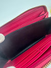 Otl Portefeuille Leather Zip Around Wallet in Fuschia