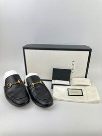 Men’s Princetown Shoes Horsebit in Black Leather 426219 Size 6