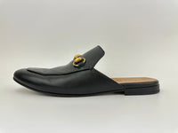 Men’s Princetown Shoes Horsebit in Black Leather 426219 Size 6