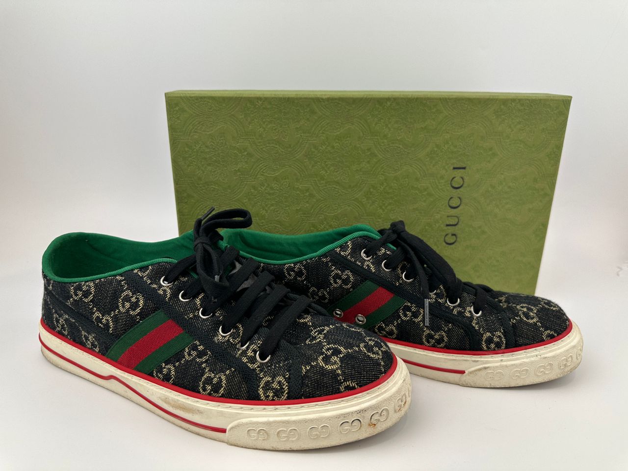 Tennis 1977 Trainers Blue Denim Vintage Web Size 45