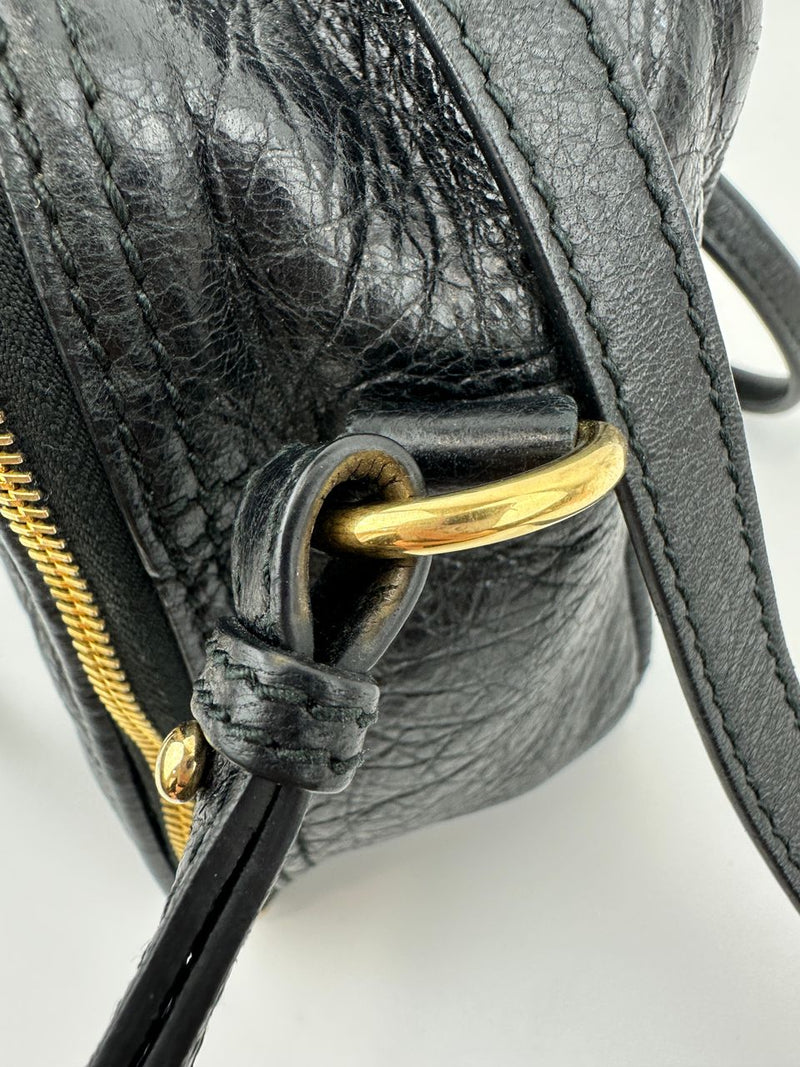 Blanket Square Small Black Bag