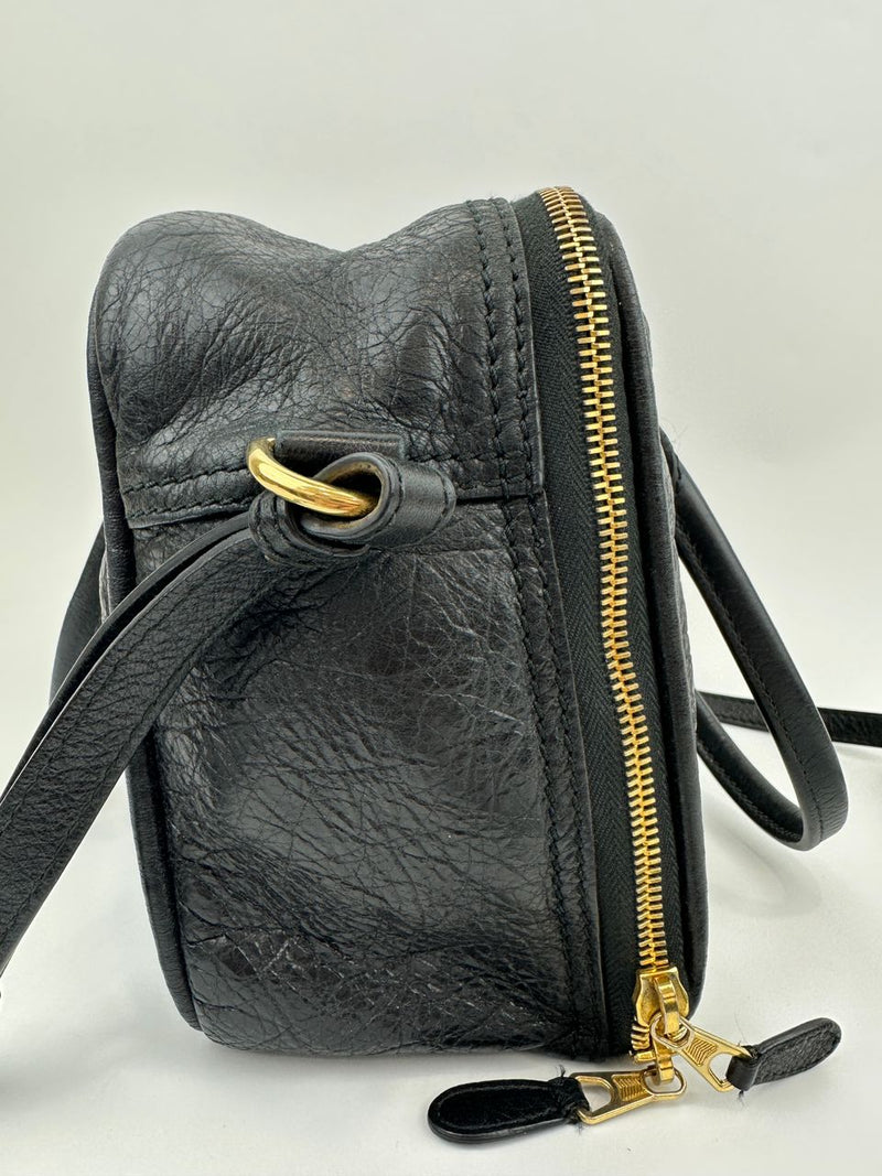 Blanket Square Small Black Bag