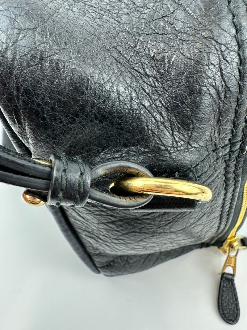 Blanket Square Small Black Bag