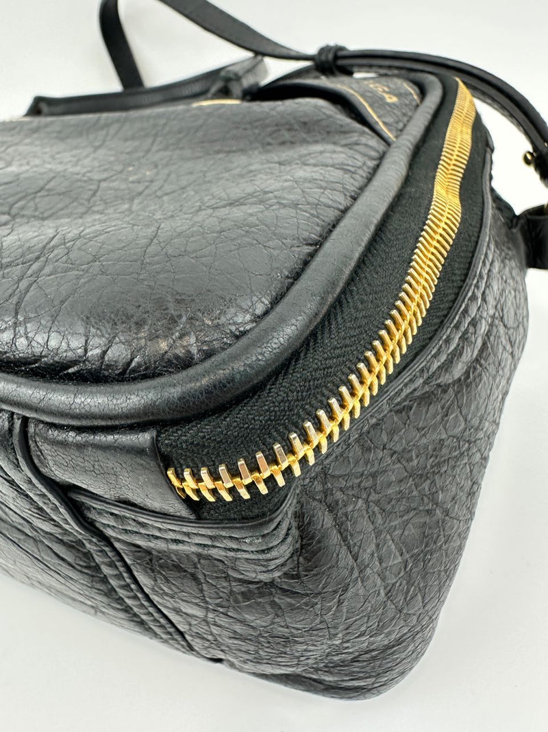 Blanket Square Small Black Bag