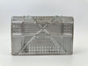Diorama Metallic Silver Micro Cannage Diorama Wallet on Chain