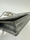 Diorama Metallic Silver Micro Cannage Diorama Wallet on Chain