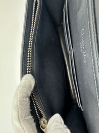 Diorama Metallic Silver Micro Cannage Diorama Wallet on Chain