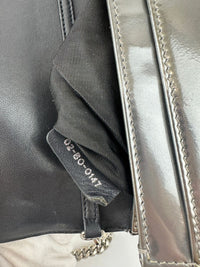 Diorama Metallic Silver Micro Cannage Diorama Wallet on Chain