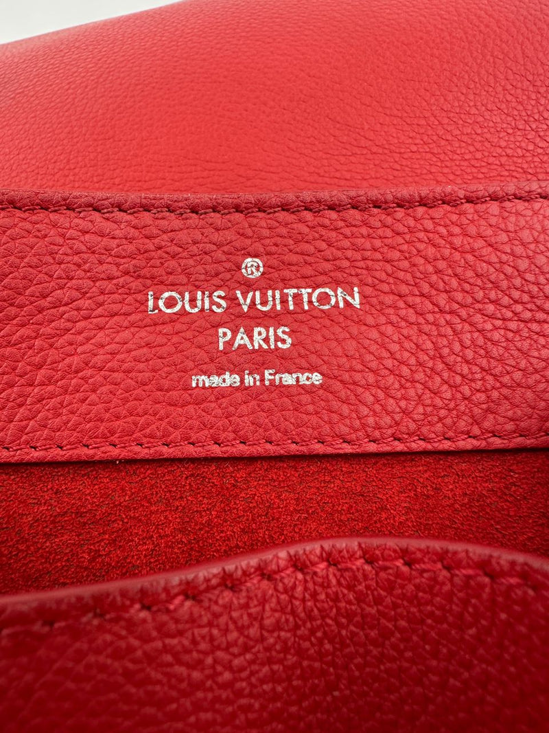 Lockme Red Calfskin Backpack