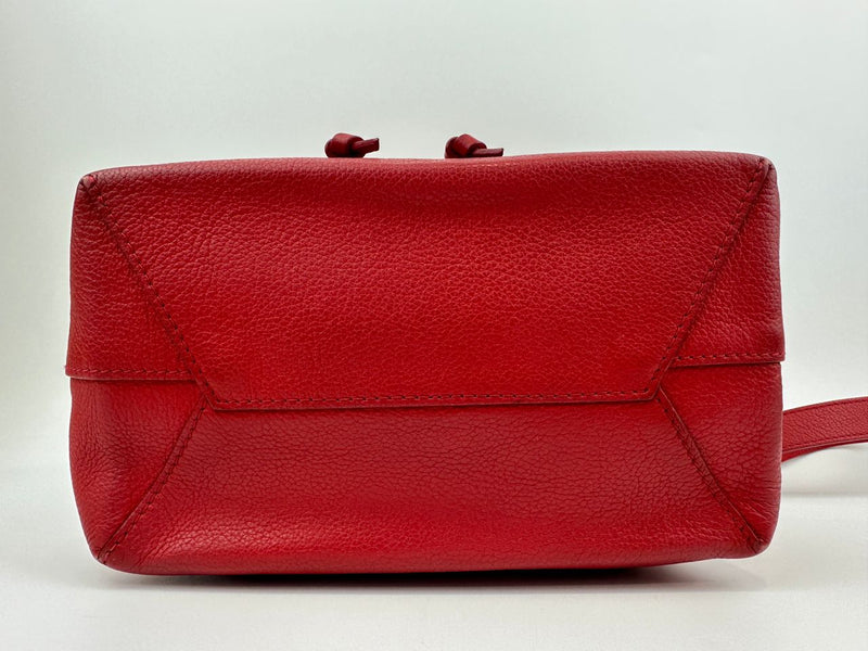 Lockme Red Calfskin Backpack