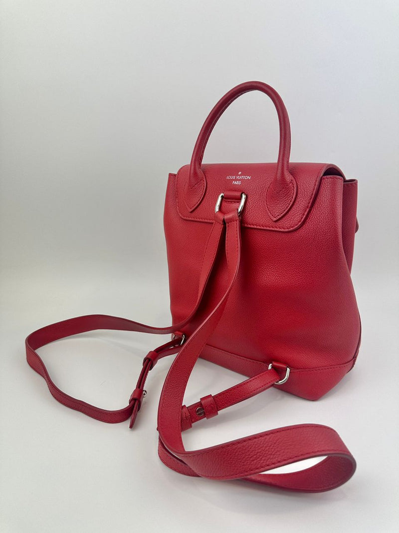 Lockme Red Calfskin Backpack