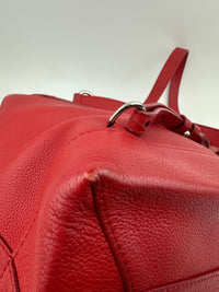 Lockme Red Calfskin Backpack
