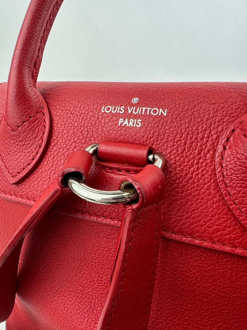 Lockme Red Calfskin Backpack