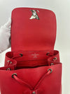 Lockme Red Calfskin Backpack