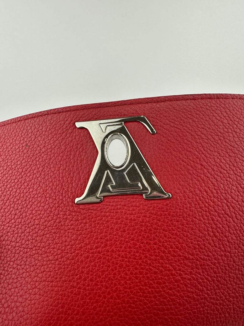 Lockme Red Calfskin Backpack