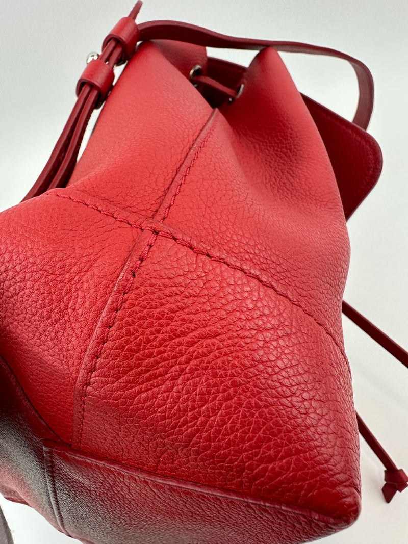 Lockme Red Calfskin Backpack