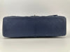 Classic Lambskin Navy Blue Jumbo Double Flap SHW