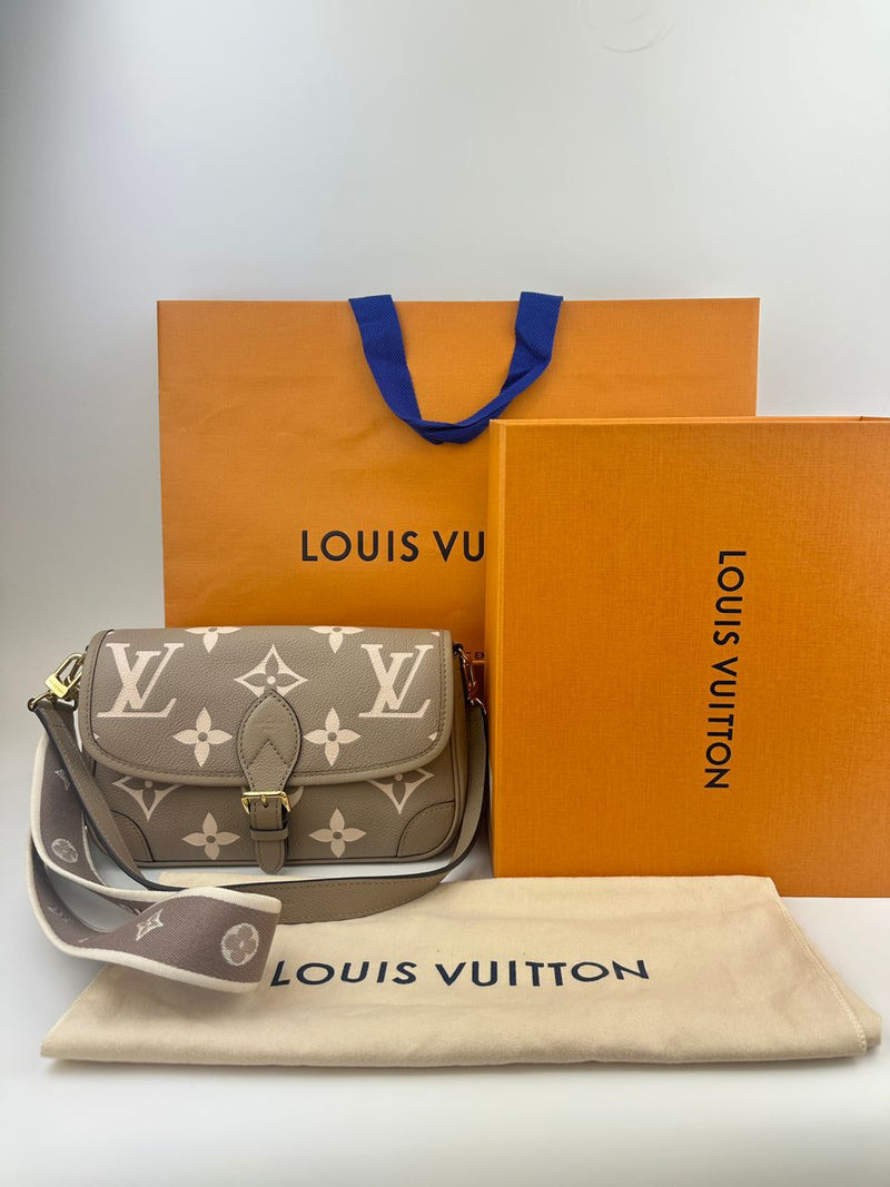 M46583 Diane Tourterelle Beige / Cream Monogram Empreinte Leather (RFID)