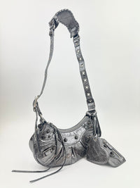 Le Cagole XS Silver Shoulder Bag