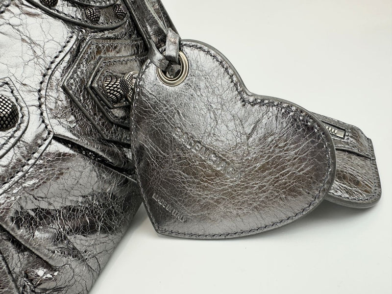 Le Cagole XS Silver Shoulder Bag