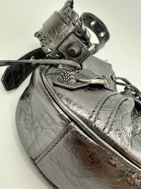 Le Cagole XS Silver Shoulder Bag