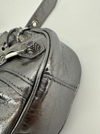 Le Cagole XS Silver Shoulder Bag