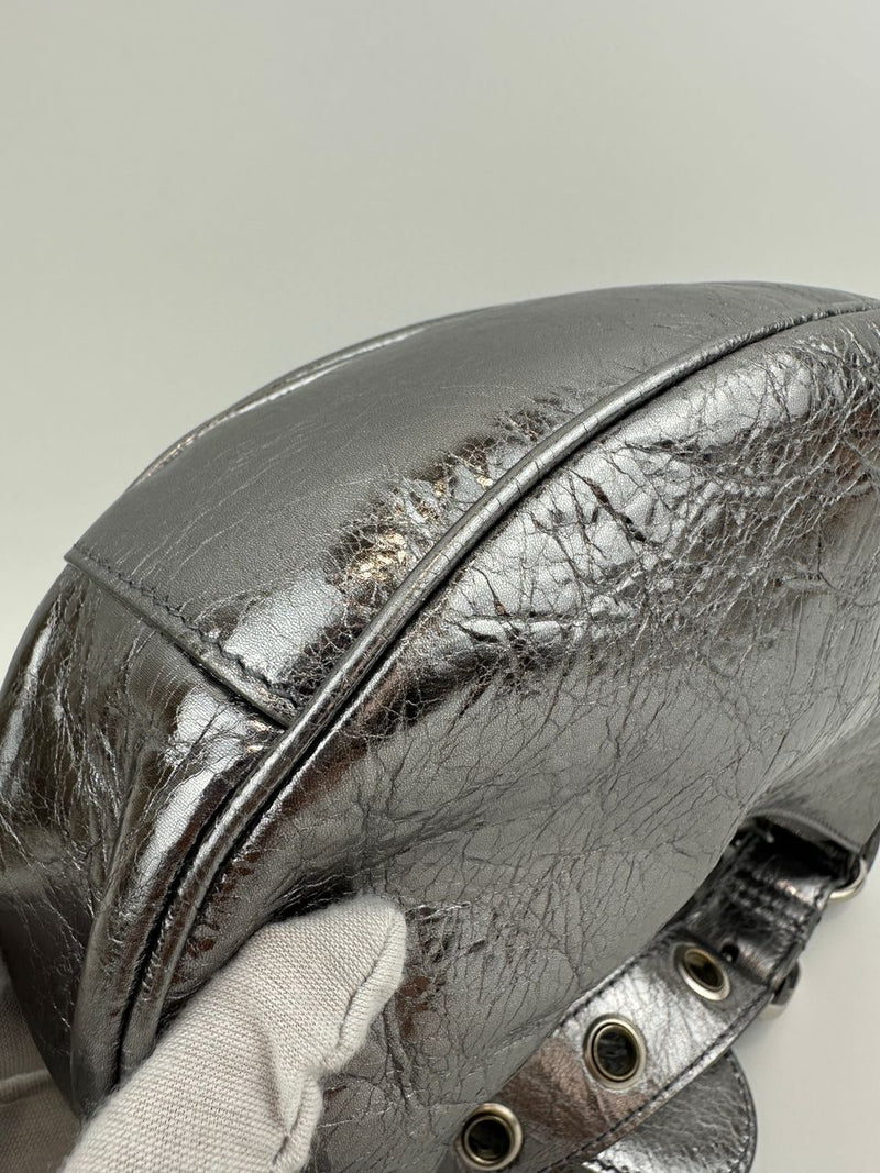 Le Cagole XS Silver Shoulder Bag